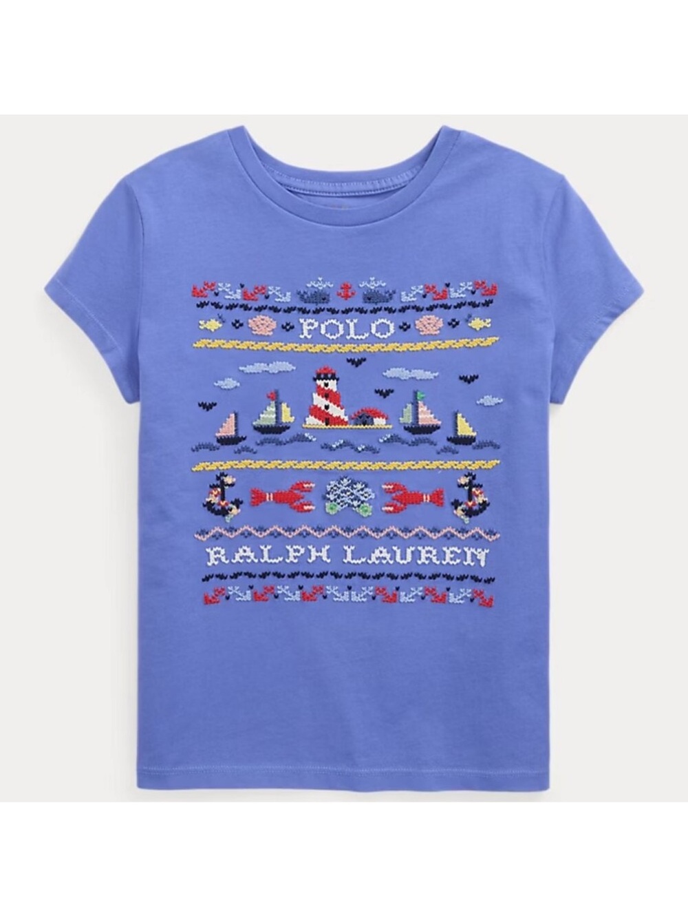 POLO Ralph Lauren New England inspired embroided Nautical Cotton T-shirts NWT